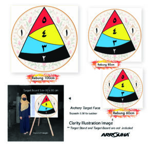 🏹 Arrouha® Archery Target Face Rebung Tarpaulin Outdoor | Target Memanah 60cm 80cm 100cm