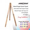 Archery Target Stand Tripod Meranti Wood 4ft & 5 ft Height Easy Installation