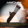 Arrouha Archery Premium Brown Nappa Soft Skin Crazy Horse Hip Quiver for Arrow