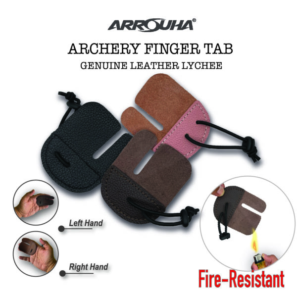 Arrouha Leather Lychee Archery Finger Tab Protection For Modern and Traditional Technique