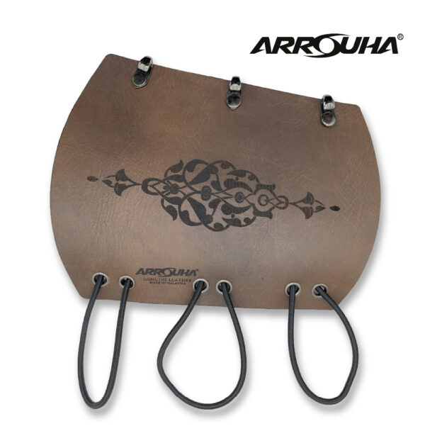 Arrouha Traditional Decorated Crazy Horse Genuine Leather Archery Arm Guard - Image 3