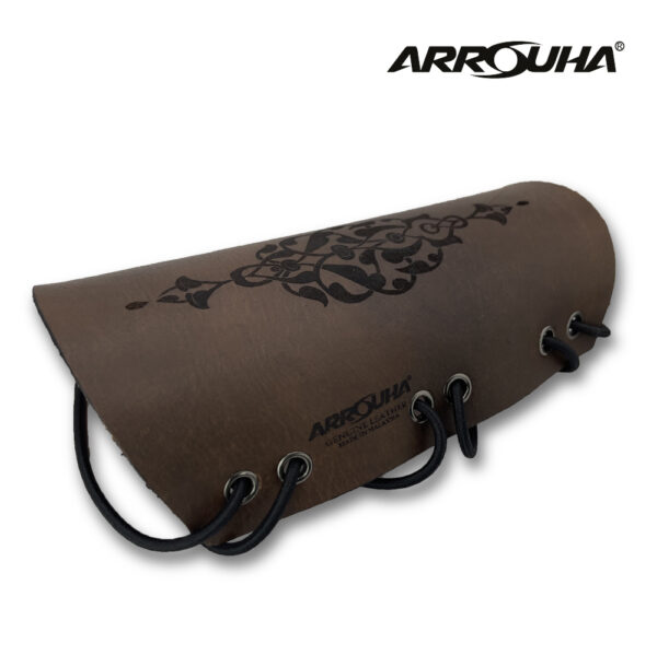 Arrouha Traditional Decorated Crazy Horse Genuine Leather Archery Arm Guard - Image 9