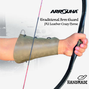Arrouha PU Leather Archery Arm Guard Protector Crazy Horse