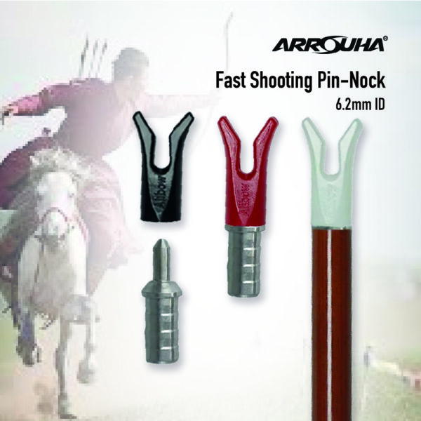 Fast Shooting Nock With Aluminum Pin For Traditional Mounted Horseback And Ground Archery