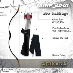 Arrouha Adikara Pakej Bentara Pemula Sukan Memanah Tradisional 30 lbs - 45 lbs