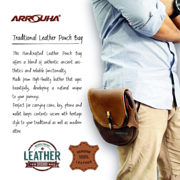 Arrouha Traditional Ancient Genuine Leather Pouch Bag