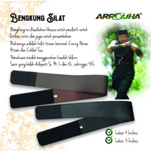 Arrouha Bengkung Silat PU Leather Untuk Latihan 3Inches dan 4inches Pelekat Velcro Mudah Dipakai