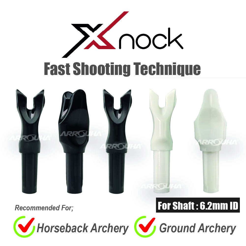 Arrouha X-Nock Fast Shooting Arrow Nock For Traditional Mounted Horseback And Ground Archery
