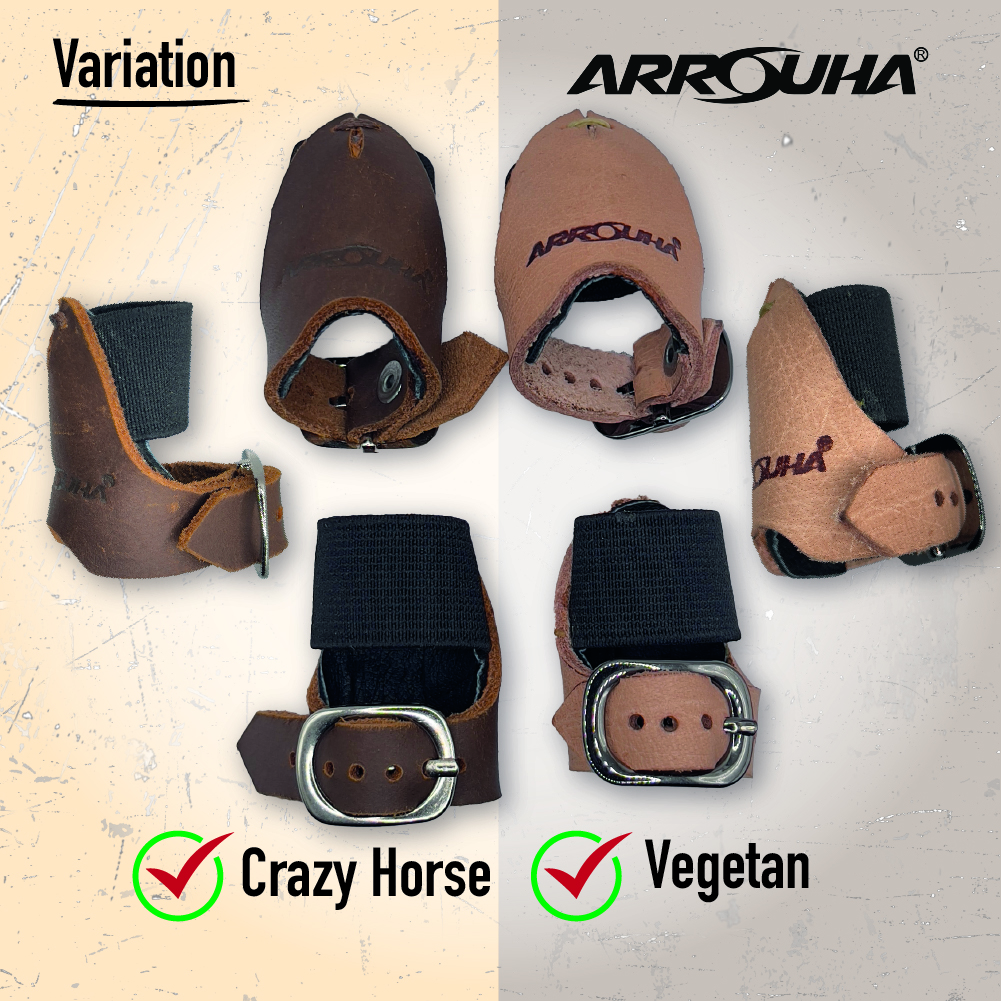 Arrouha Pelapik Ibu Jari Kulit Ergonomik Asli Vegetan Dan Carzy Horse Tebal Untuk Memanah Tradisional - Image 6