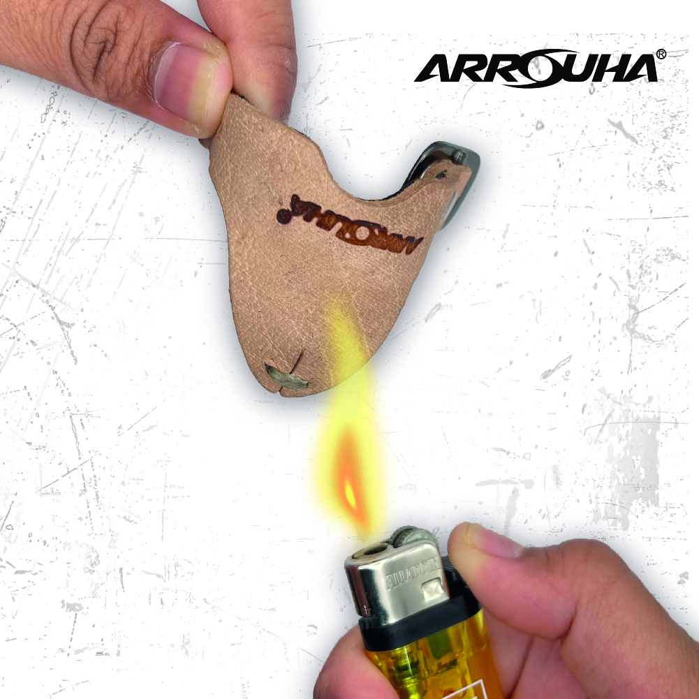 Arrouha Pelapik Ibu Jari Kulit Ergonomik Asli Vegetan Dan Carzy Horse Tebal Untuk Memanah Tradisional - Image 8