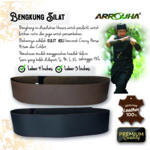 Arrouha Bengkung Silat Tradisional KULIT ASLI Untuk Latihan dan Persembahan 3 dan 4 Inci Mudah Dipakai