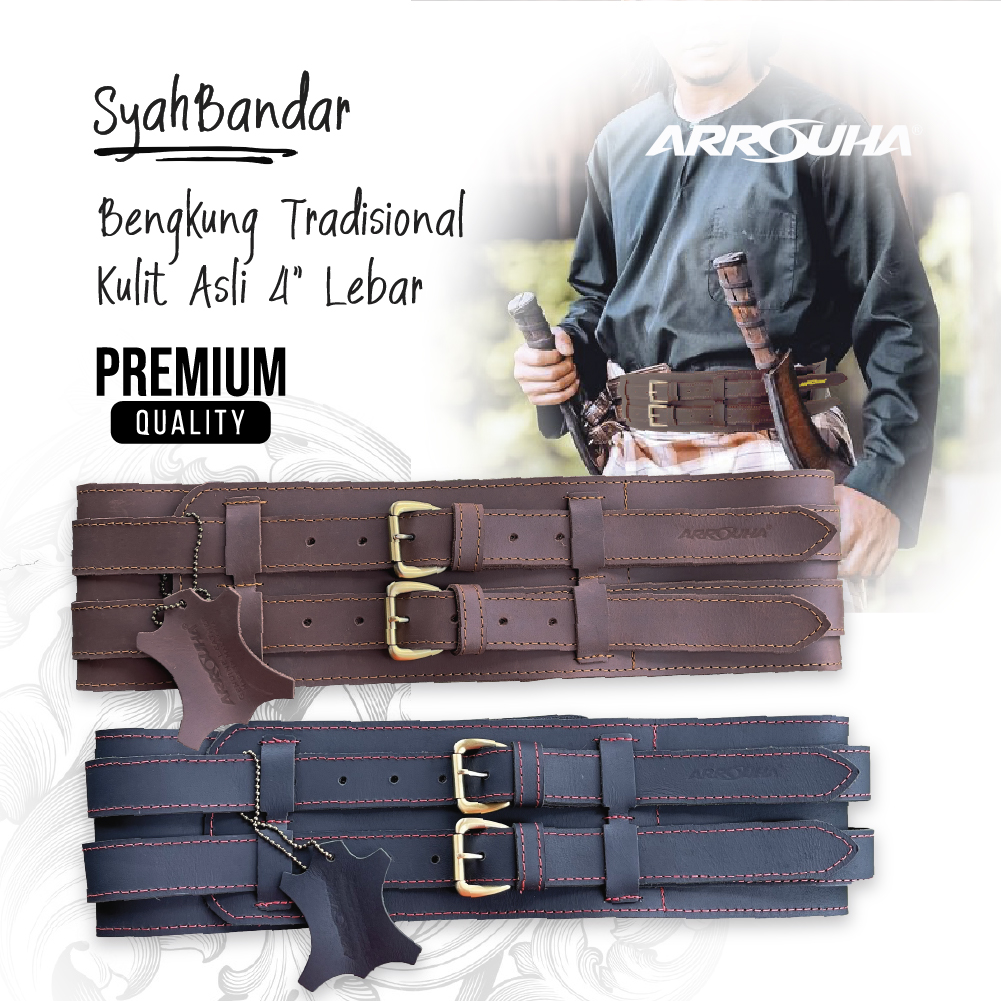 Arrouha Bengkung Syahbandar KULIT ASLI Tradisional dan Busana Melayu Warisan