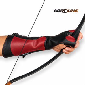 Arrouha 2 in 1 Archery Arm Guard Hand Glove Adult | Traditional Archery Forearm Protector | Horseback Archery Leather Ar