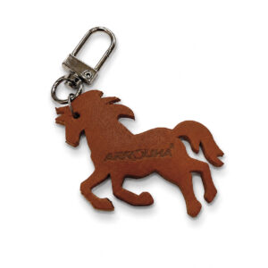 🐎 ARROUHA® Genuine Leather Horse Keychain | Vegetable Tanned Leather | Premium Handmade Key Ring