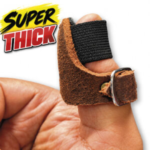 ARROUHA® Super Thick Leather Thumb Guard 5.5mm | Goat Leather Lining | Pelindung Ibu Jari Memanah 50lbs+