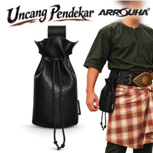 Arrouha® Uncang Pendekar PU Leather | Uncang Pinggang Tradisional Melayu | Aksesori Busana Melayu & Baju Pendekar